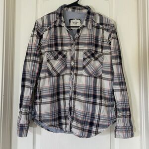 Abercrombie & Fitch Plaid Flannel Button Down Shirt L